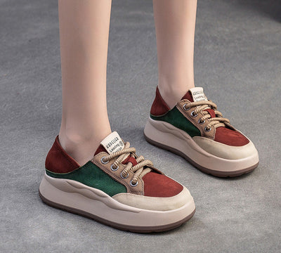 Women's Fashion Trendy Color Block Thick Soled Sneakers
