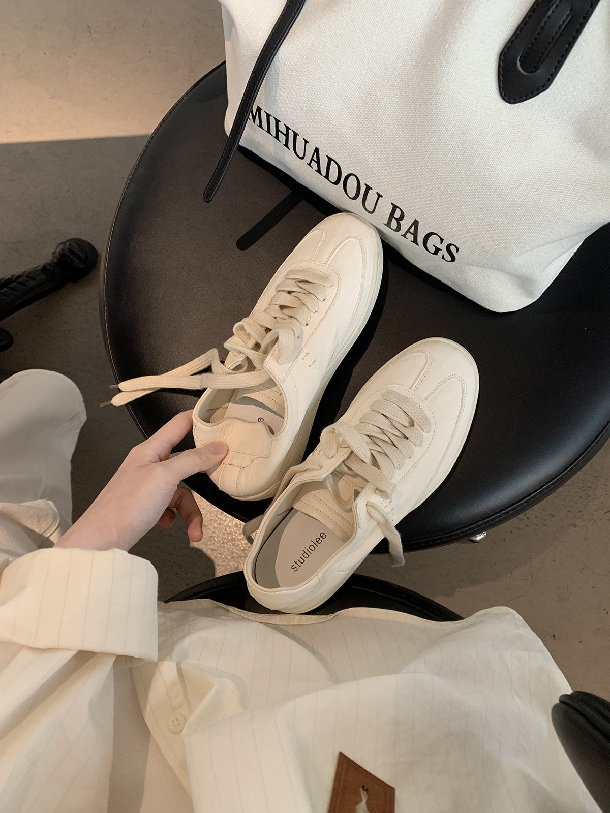 Women Casual Versatile Patchwork Lace-Up Shoes