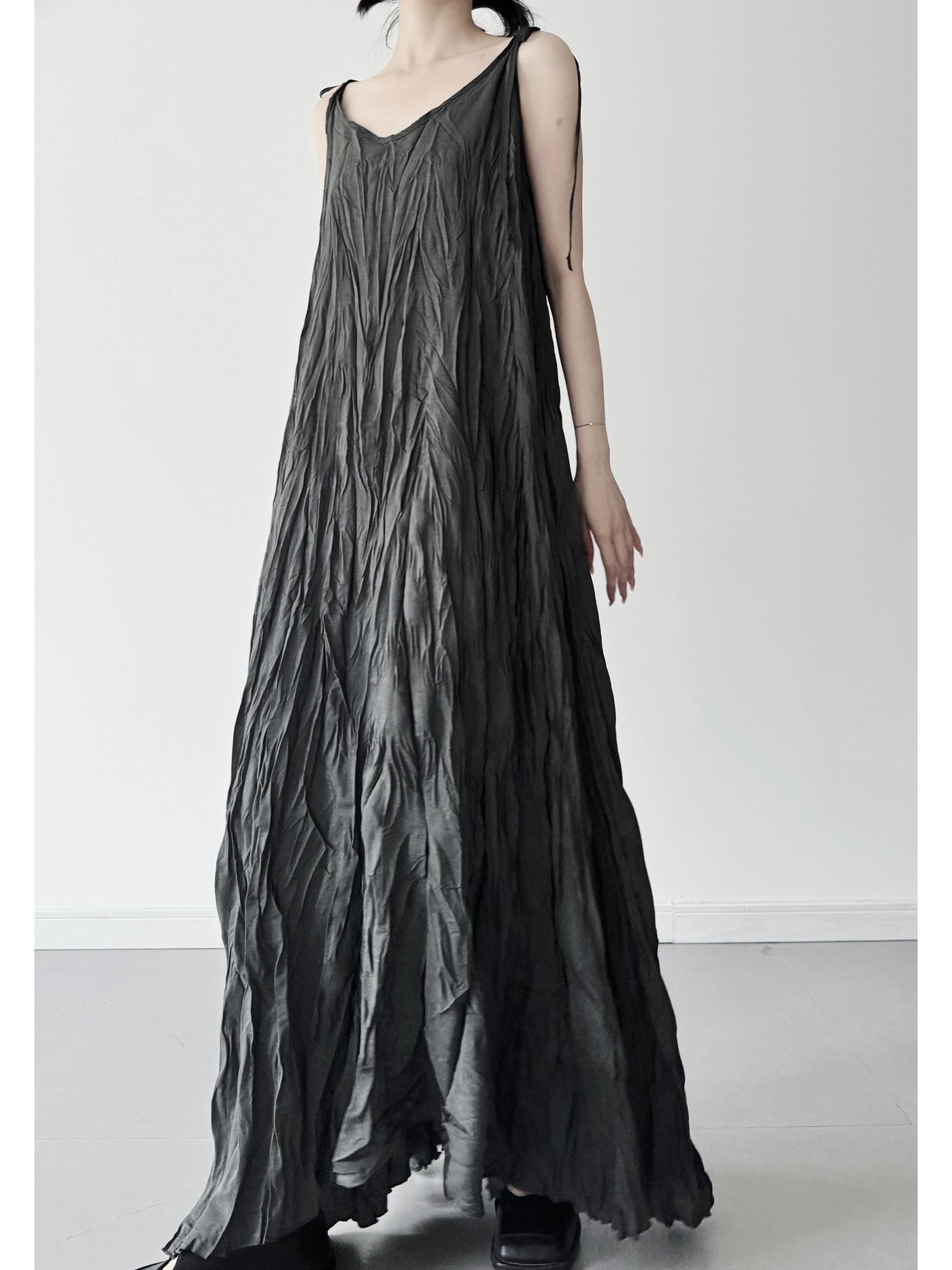 Summer Fashionable Irregular V Neck Sleeveless Lace Up Dress