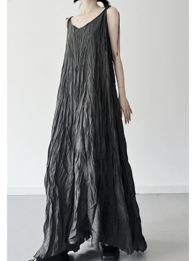 Summer Fashionable Irregular V Neck Sleeveless Lace Up Dress