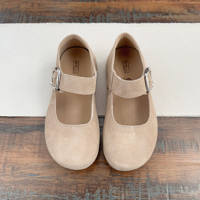 Babakud Women Spring Retro Leather Suede Birken Sandals
