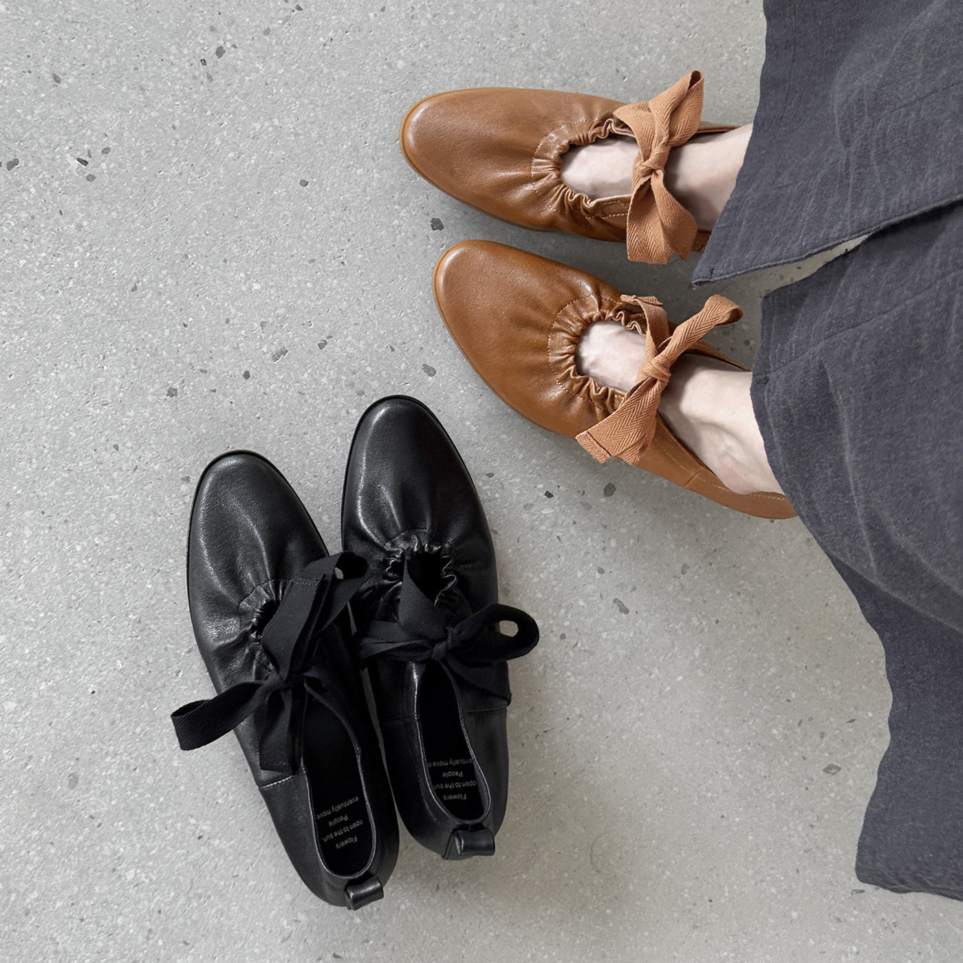 Elegant Sheepskin Leather Pointed Toe Lace-Up Chunky Shoes