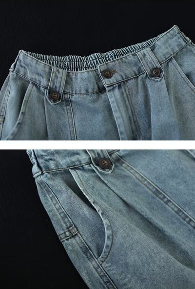 Casual Washed Loose Jeans for Women