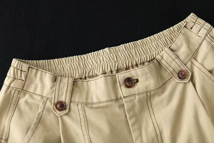 Women Spring Casual Trendy Seamline Loose Cotton Harem Pants