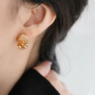 Women Elegant 925 Sliver Orange Diamond Versatile Earrings