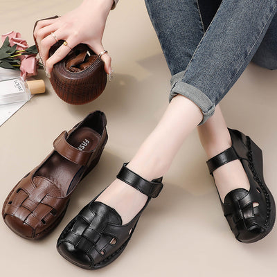 Women Summer Leather Breathable New Platform Roman Sandals