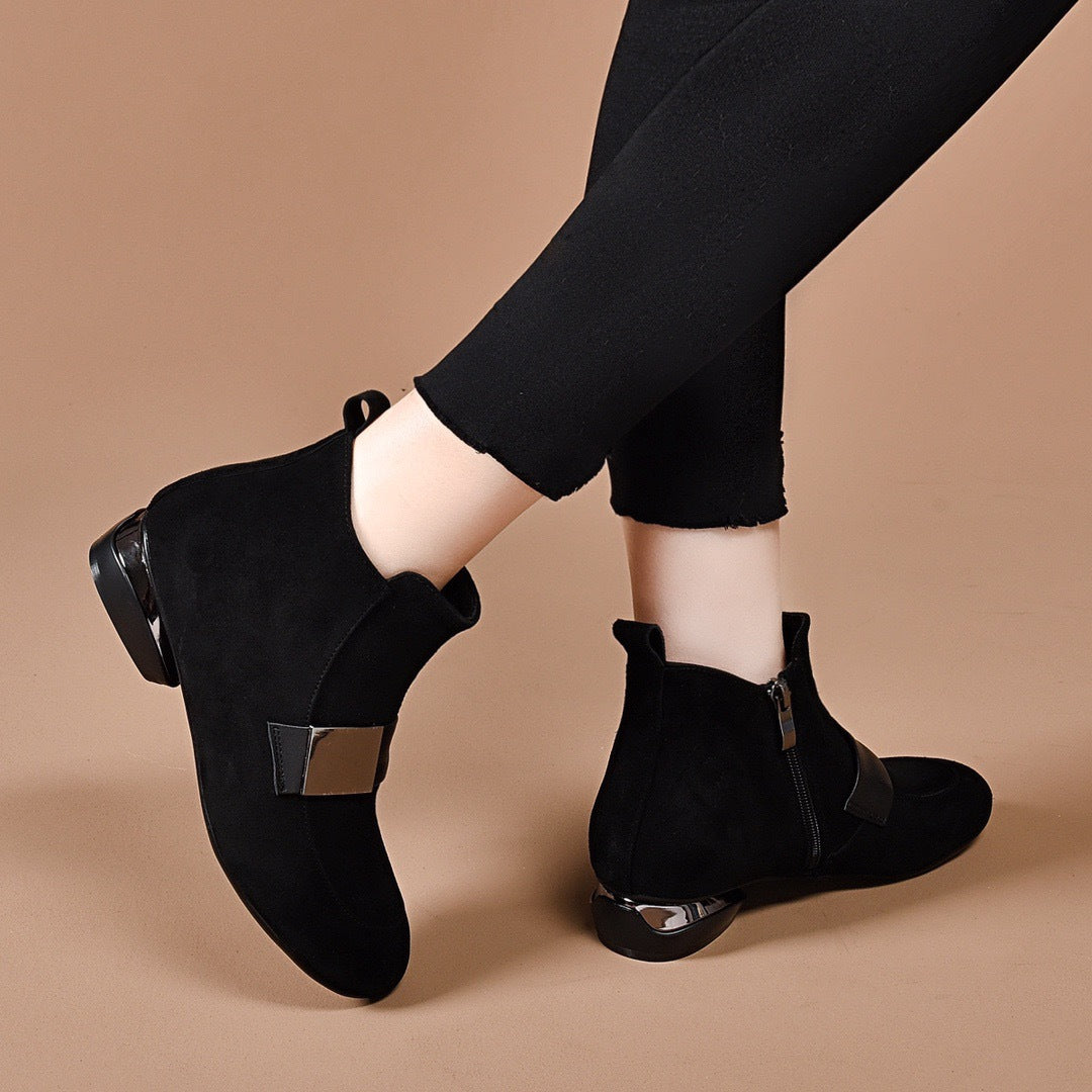 Retro Genuine Leather Soft Sole Versatile Ankle Boots