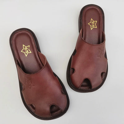 Babakud Women Summer Leather Mules Closed Toe Wide Fit Slippers