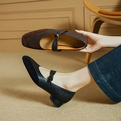 Summer Elegant Sheepskin Leather Sueded One Straped Shoes