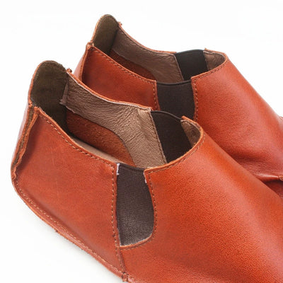 Women Retro Genuine Leather Soft Flat Sole Slip-On Shoes