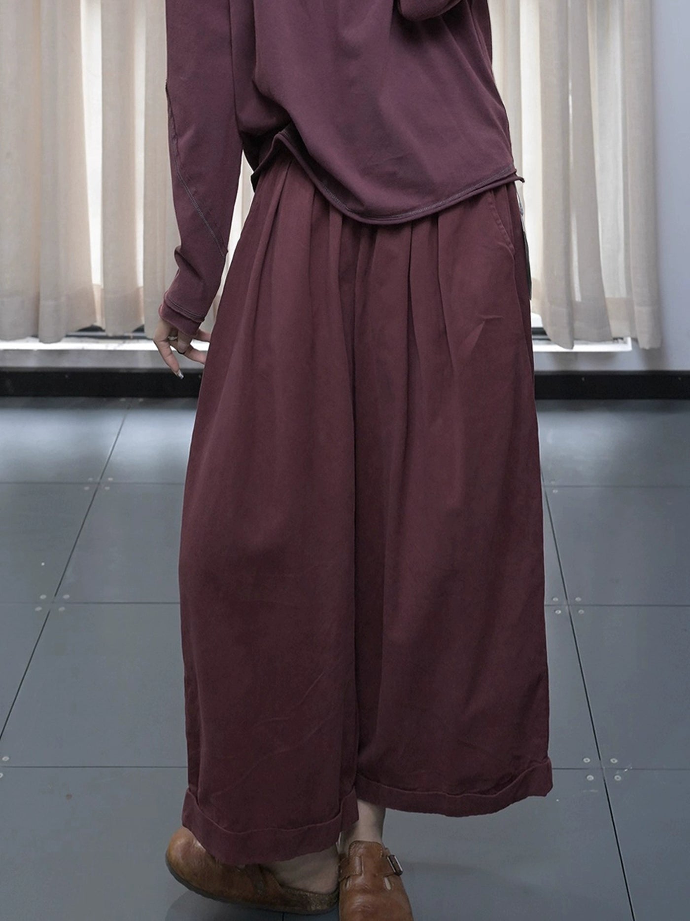 Autumn Cotton Loose Embroidered Elastic Waist Plus Size Pants