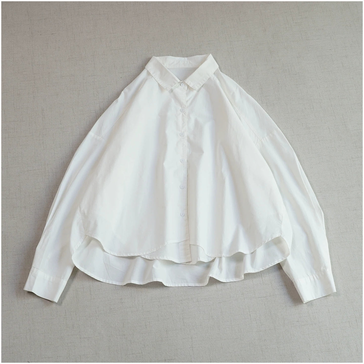 Retro Cotton Casual Solid Color Loose Versatlie Shirt