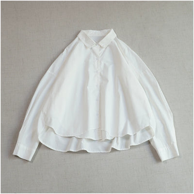 Retro Cotton Casual Solid Color Loose Versatlie Shirt