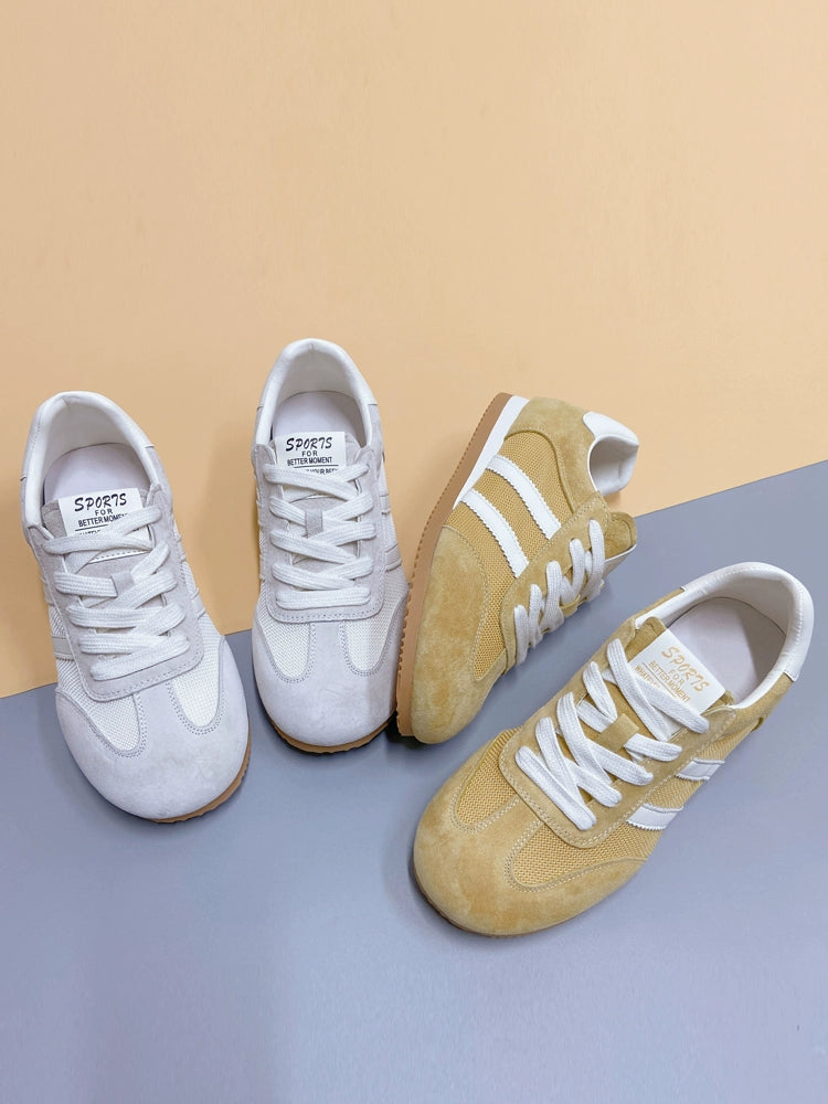 Women Plus Size Breathable Mesh Suede Breathable Casual Sneakers