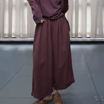 Autumn Cotton Loose Embroidered Elastic Waist Plus Size Pants