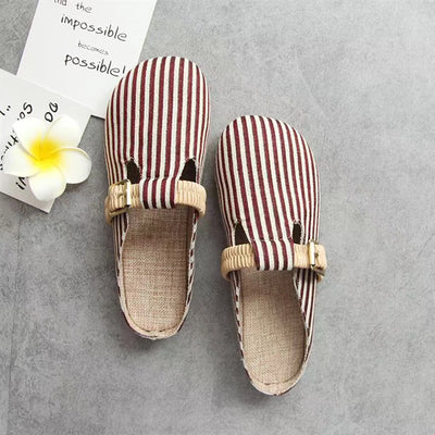 Babakud Women Summer Cotton Everyday Flat Sole Slippers