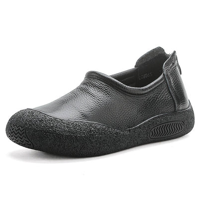 Top Genuine Leather Casual Soft Sole Round Toe Flats Shoes