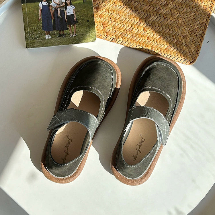 Babakud Women Summer Vintage Suede Hollow-Out Flat Sandals