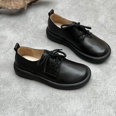 Women Stylish Handmade Leather Lace-Up Walking Casual Shoes