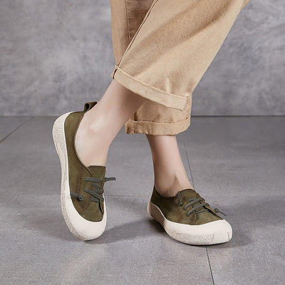 Babakud Retro Casual Round Toe Soft Sole Shallow Flats Shoes