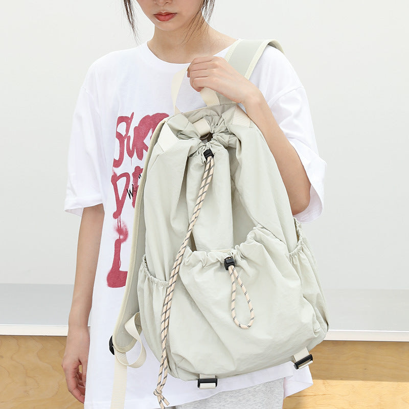 Babakud Casual Oxford Drawstring Solid Color Backpack