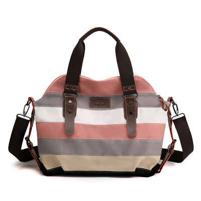 Fashion Striped Large Capacity Canvas Crossbody Shoulder Bag