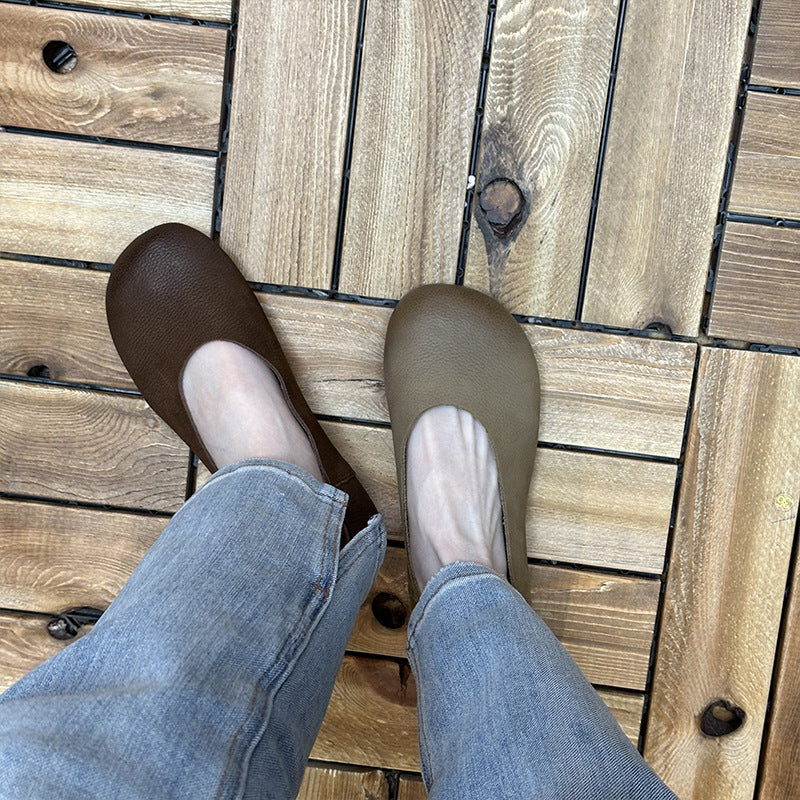 Babakud Spring Retro Comfortable Leather Slip-Ons Shoes