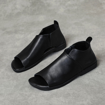 Babakud Genuine Leather Open Toe Flat Soft Sole Sandals