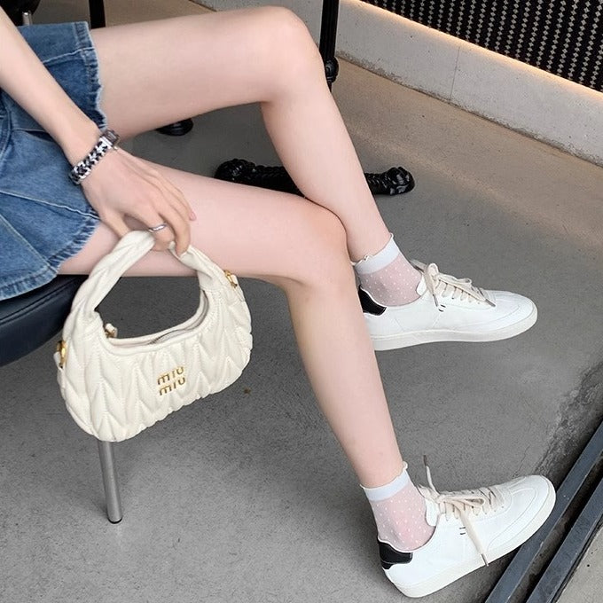 Women Casual Versatile Patchwork Lace-Up Shoes