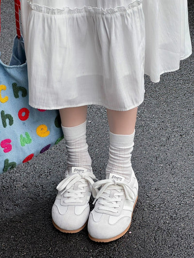 Women Plus Size Breathable Mesh Suede Breathable Casual Sneakers