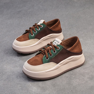 Women's Fashion Trendy Color Block Thick Soled Sneakers