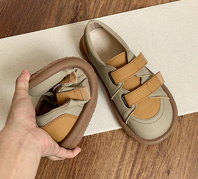 Women Retro Soft Soled Contrast Color Flat Casual Shoes