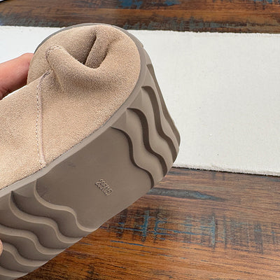 Babakud Women Spring Retro Leather Suede Birken Sandals