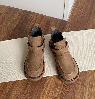 Ladies Fashion Buckled Thick Soled Suede Martin Boots