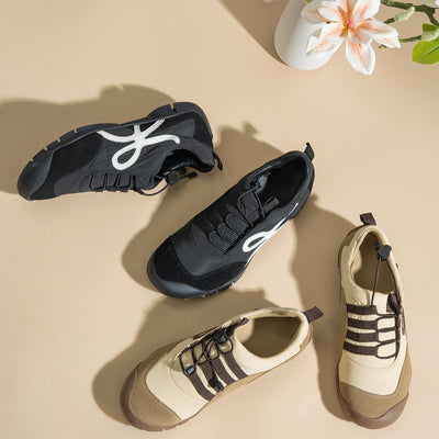 Autumn Retro Casual Leather Patchwork Flat Sole Sports Shoes