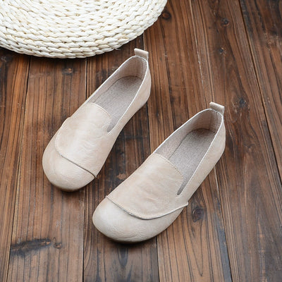 Babakud Retro Comfortable Soft Sole Round Toe Slip-Ons Flats Shoes