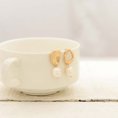 Babakud Retro Pearl Elegant Asymmetrical Earrings