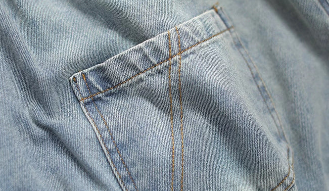 Women's Fashion Casual Elastic Waist Solid Color Harem Jeans