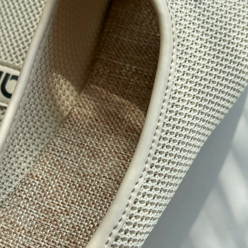 Women Summer Retro Mesh Closed Toe Soft Linen Sole Shoes