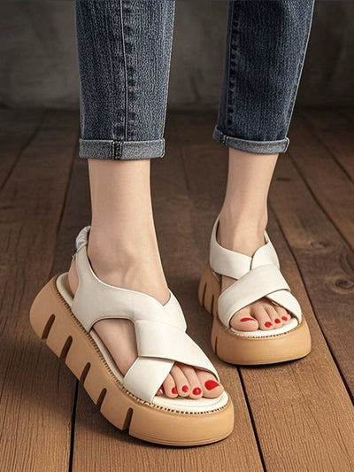 Women Top Genuine Leather Fashionable Open Toe Sandals