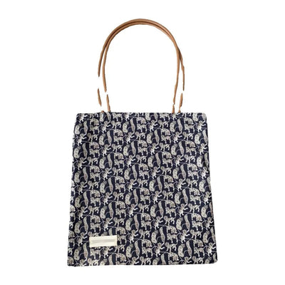 Retro Cheetah Fashionable Canvas Bag Single Shoulder Bag