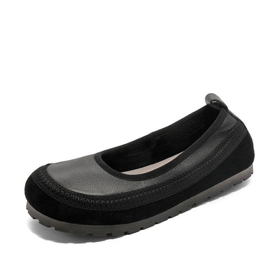 Casual Comfy Retro Soft Leather Suede Slip-On Shoes for Women