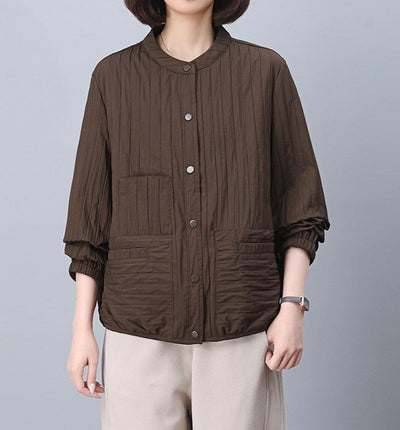 Women Elegant Casual Pleated Jackets