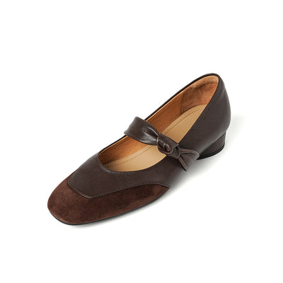 Summer Elegant Sheepskin Leather Sueded One Straped Shoes