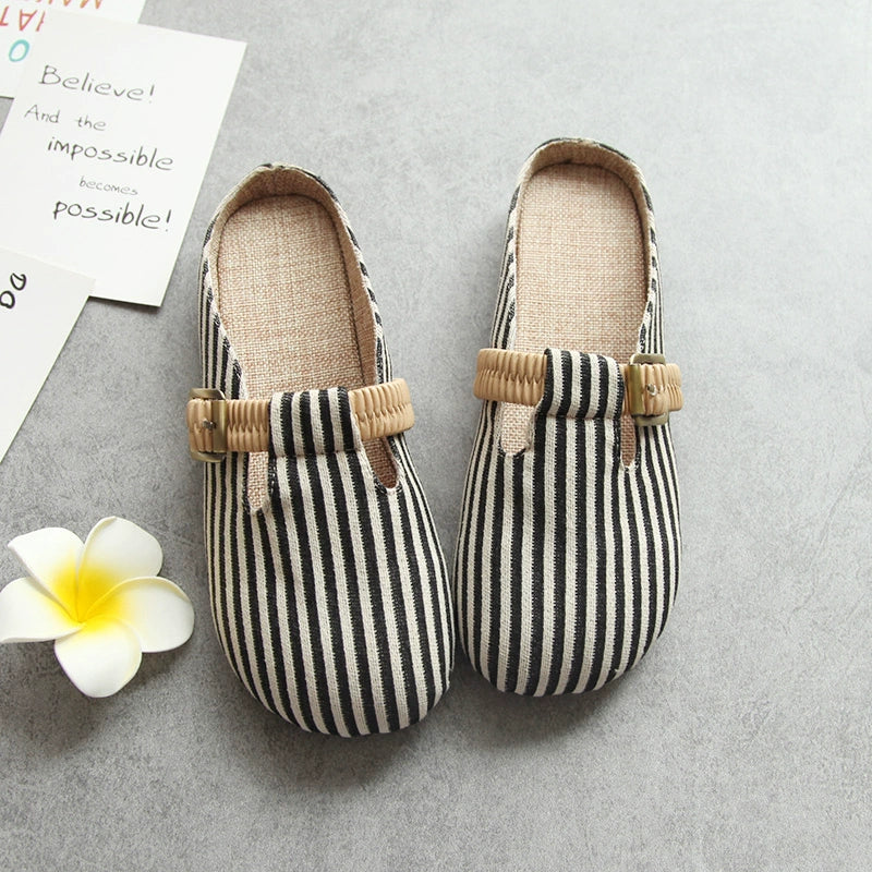 Babakud Women Summer Cotton Everyday Flat Sole Slippers