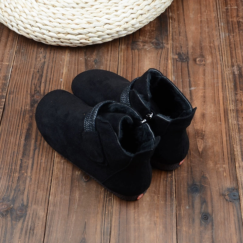 Women Retro Versatile Flat Lightweight Suede Ankle Boots
