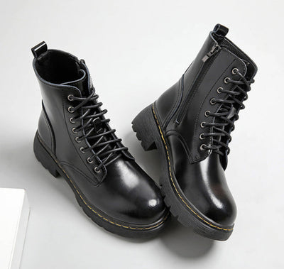 Ladies Vintage Fashion Lace-Up Thick Soled Martin Boots