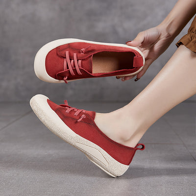 Babakud Retro Casual Round Toe Soft Sole Shallow Flats Shoes