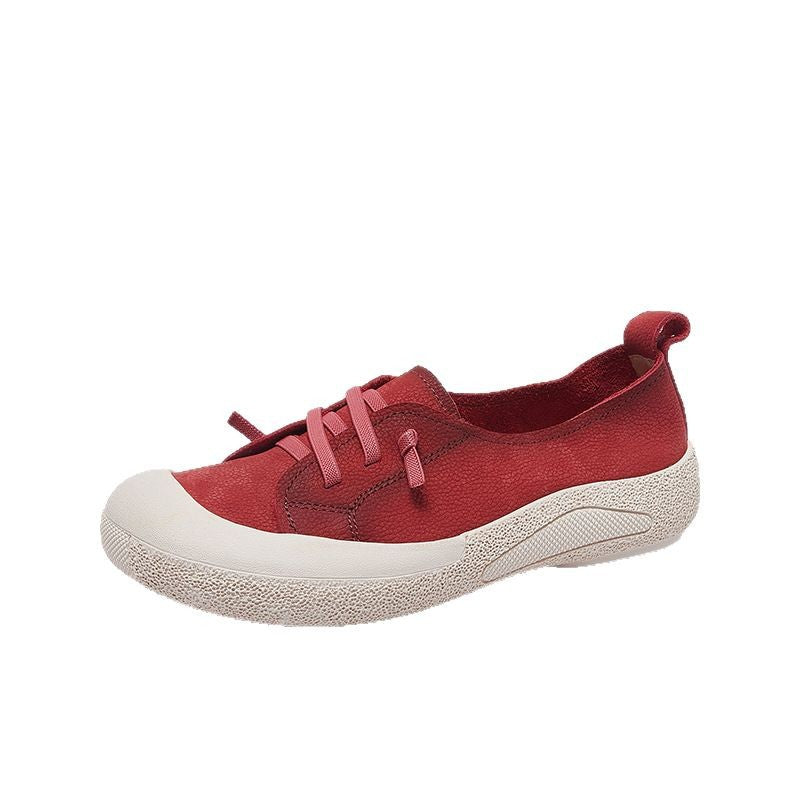 Babakud Retro Casual Round Toe Soft Sole Shallow Flats Shoes