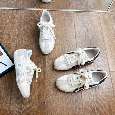 Women Casual Leather Soft Flat Sole Versatile Sneakers